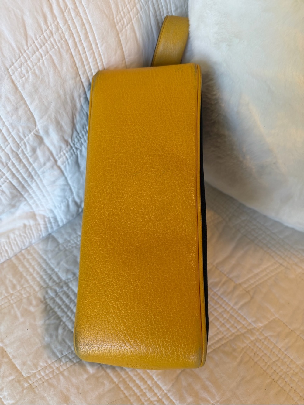 Kate Spade Rare Black and Mustard Canvas and Leather Shoulder Bag 10x4.75 - Picture 11 of 11